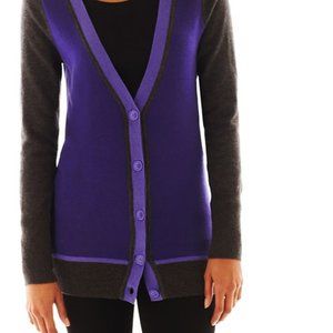 JCP Intrepid Purple Cardigan Sweater